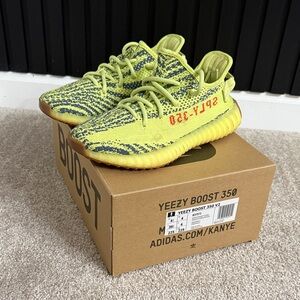 adidas Kids Yeezy Boost 350 V2 - Lime Green and Black